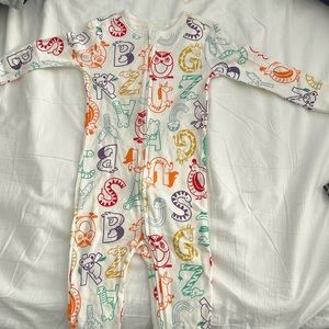 Alphabet pajama onesie
